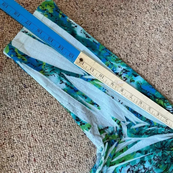 Lane Bryant Floral Print Gemstones V Neck Beach Summer Artsy Top Womens 18/20 - Picture 3 of 8